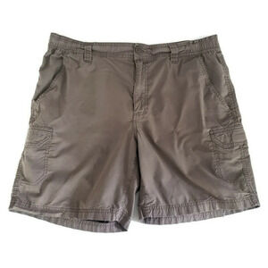 Columbia Beige Cargo Shorts Pockets Elastic Waist